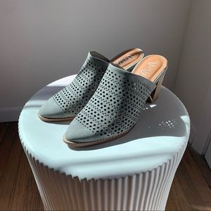 Stacked Heel Mules